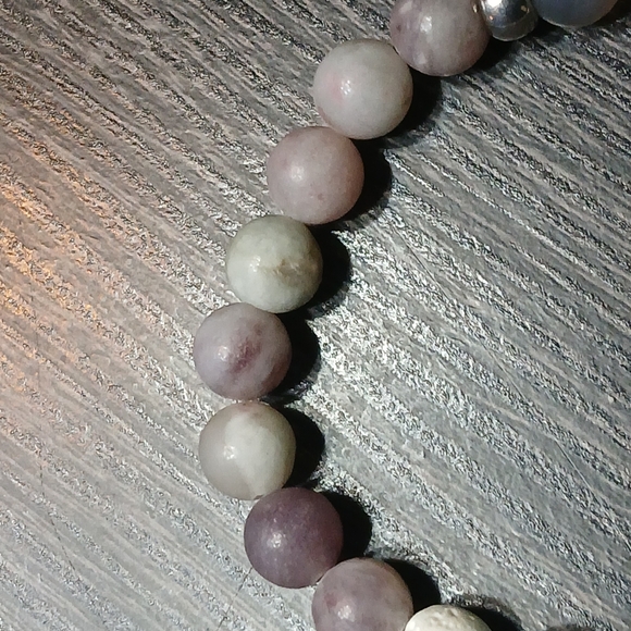 Amethyst & Natural Stone Beaded Bracelet - Designer Six N Stone - Picture 9 of 13